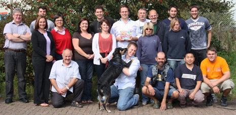 The Bigjigs Team with their Independent Toy Award for being the Most Popular Supplier