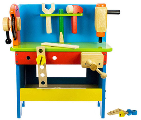 The Wooden Powertools Workbench from Bigjigs