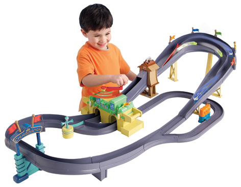 The Chuggington Die-Cast Chugger Championship Deluxe Rev & Race Playsets
