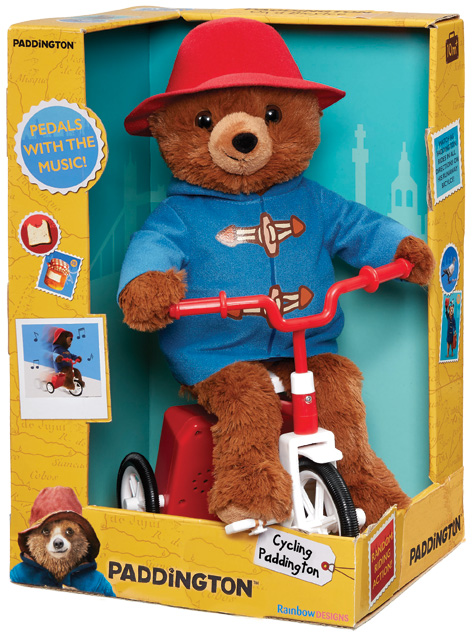 Cycling Paddington Bear toy