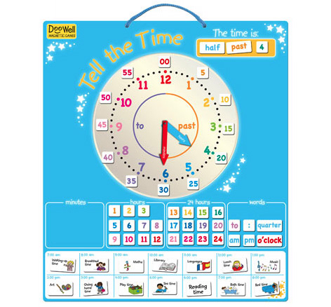 Doowell Magnetic Tell The Time Chart from Fiesta Crafts