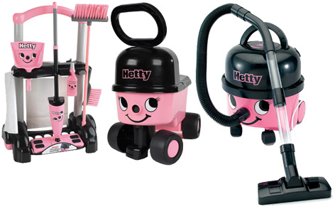 A Bumper Hetty Prize consisting of a Hetty Vacuum, a Hetty Cleaning Trolley and a Hetty Sit n Ride