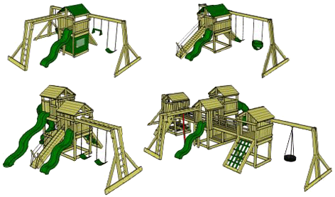 A selection of Home Front's Outdoor Play Equipment