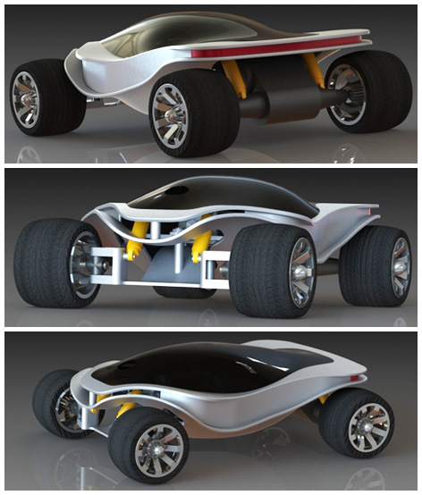 Front, side and back views of the Ikon RC Car