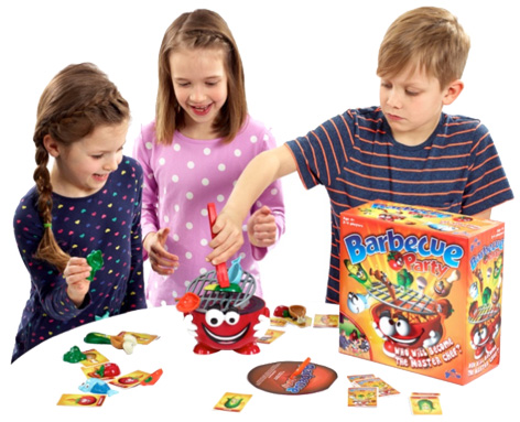 Kids playing the BBQ Party game
