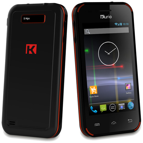 The front and back of the Kurio Phone