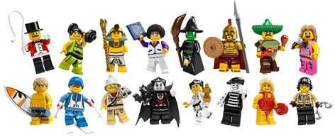 LEGO Minifigures Characters and Logo