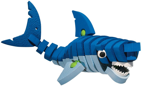 A Bloco Toy Shark from their Marine Creatures Set