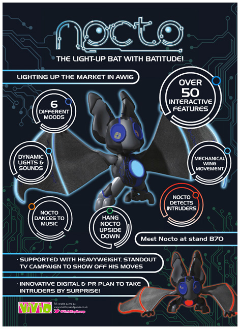 Nocto the bat toy trade advert