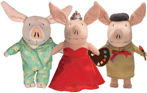 Various different Olivia soft toys and dolls