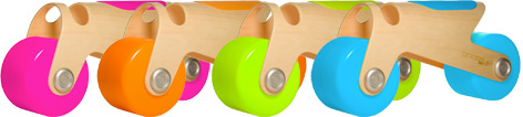 The four different colour BitBikes