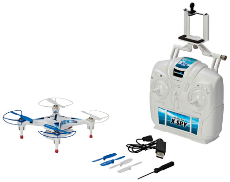 The full Revell X-Spy Quadcopter Drone kit