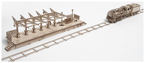 Steam Locomotive and Railway Platform