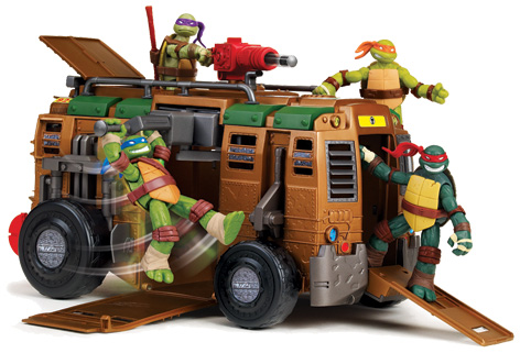 Teenage Mutant Ninja Turtles Riding On Shellraiser
