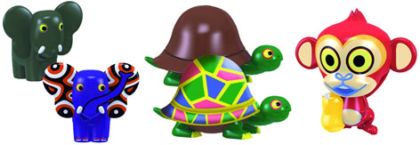 Colour Transforming Bath Figures from Tinga Tinga Tales