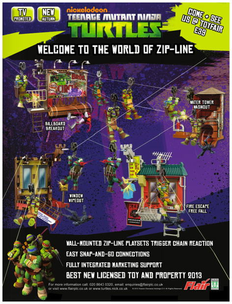 Advert for the Turtles Zip-Line range