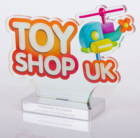 Trophy for the Independent Toy Awards Most Popular Supplier
