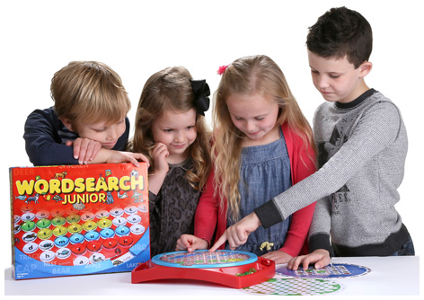 Kids playing with Wordsearch Junior