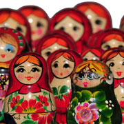 Traditional Wooden Matryoshka Dolls from Budapest