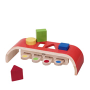 A Wooden, Geometric Shape Sorter for Young Children