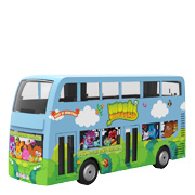 A Moshi Monsters branded bus