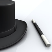 Magic Wand and Magician's Hat