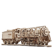 UGears Steam Locomotive and Railway Platform