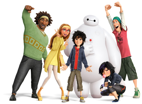 The main Big Hero 6 characters