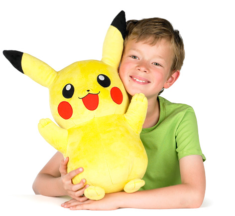 Boy with Pokemon plush