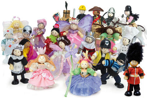 A crowd of Budkins Toy Figures