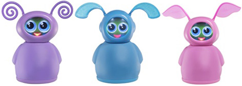 Purple, Blue and Pink Figit Friends Toys from Mattel