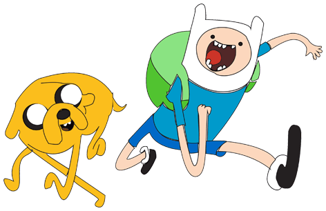 Finn and Jake from the Adventure Time Cartoon
