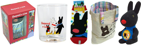 Some of the Gaspard and Lisa merchandise that has been released in Japan