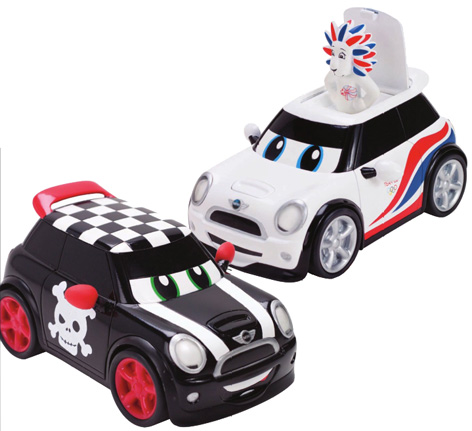 Two of the Go Mini toy cars