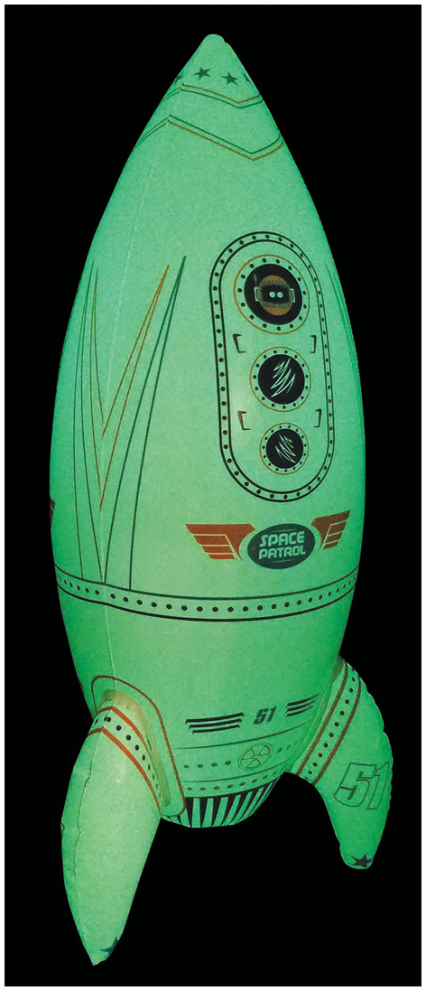 Inflatable Glow in the Dark Giant Rocket Ship