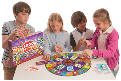 Kids playing Logo Billionaire