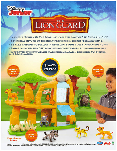 A trade advert for the Lion Guard Pride Lands Playset