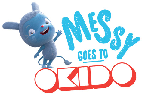 Official Messy Goes To Okido logo