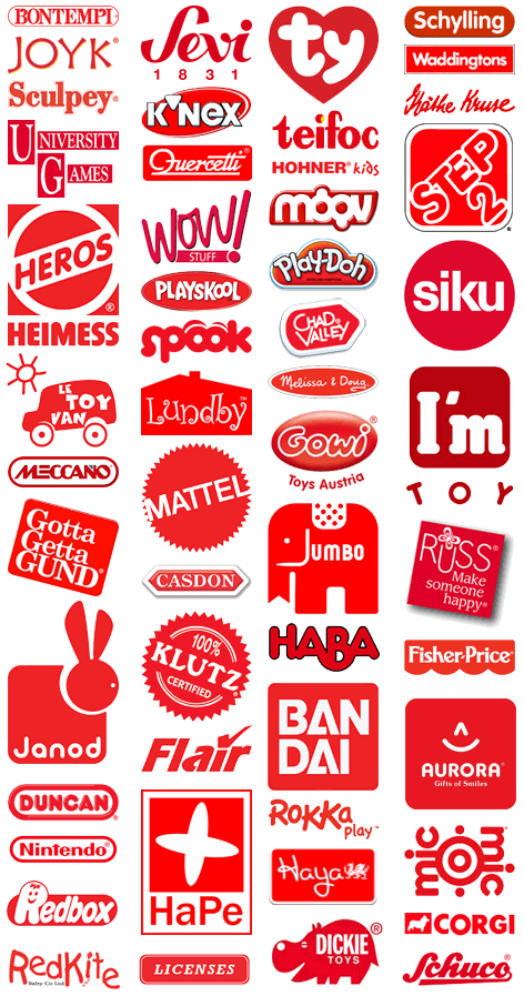 Red Toy Company Logos