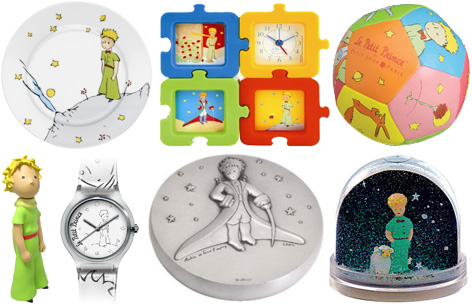 A selection of Little Prince merchandise