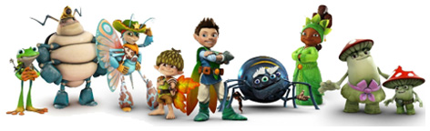 The main Tree Fu Tom characters