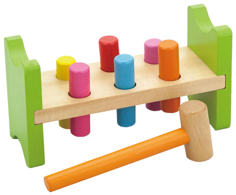 Wooden Pound A Peg toy from Viga