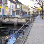 River Somer & War Memorial at Midsomer Norton