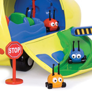 The Bright Yellow Hippobus Playset from Jungle Junction