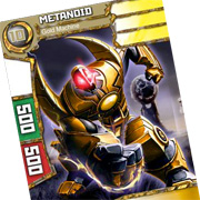 A Gold Metanoid Redakai Trading Card